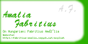 amalia fabritius business card